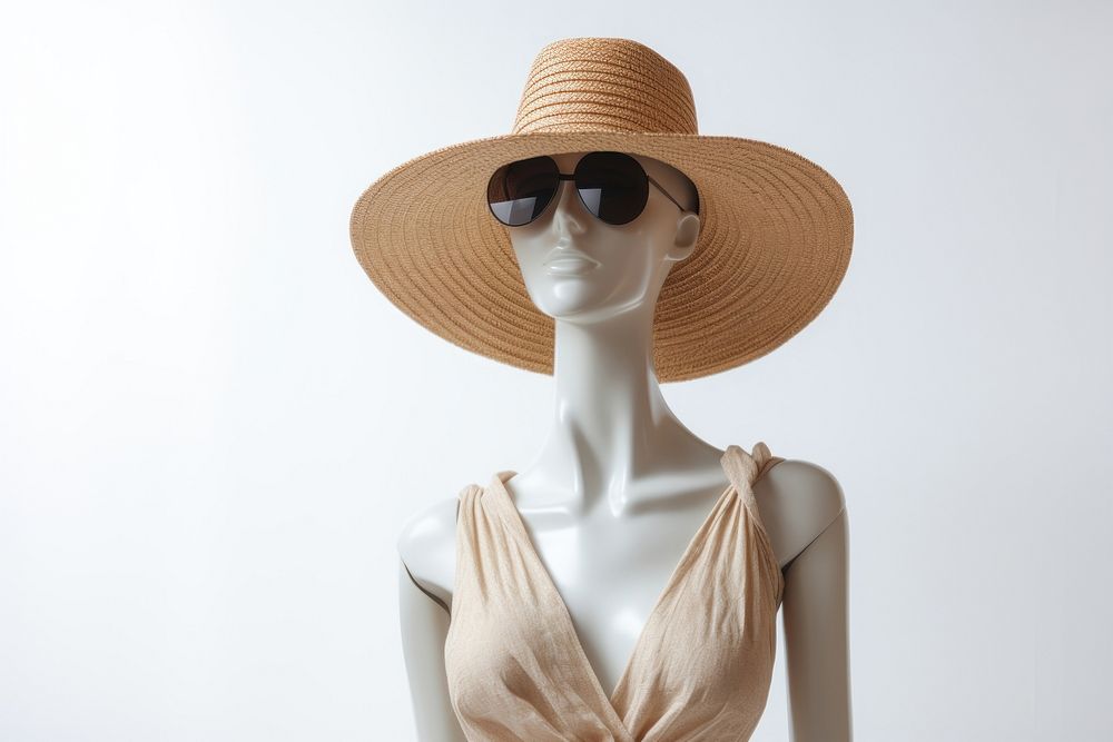 Summer on a mannequin adult sunglasses sombrero. AI generated Image by rawpixel.