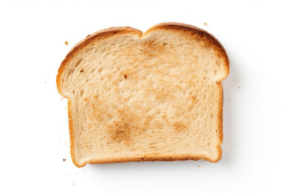 Lightly toasted white bread slice food white background. AI generated Image by rawpixel.