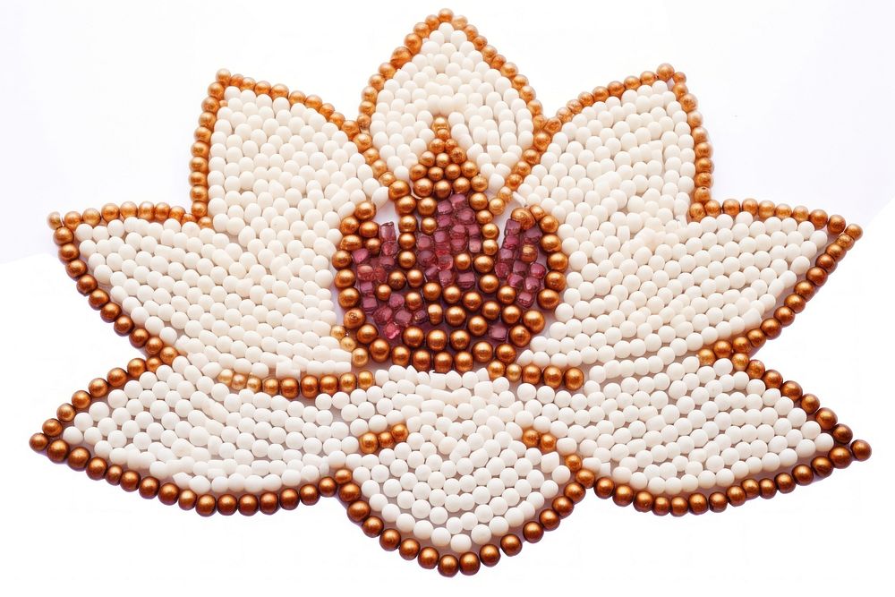  Lotus jewelry pattern craft. AI generated Image by rawpixel.