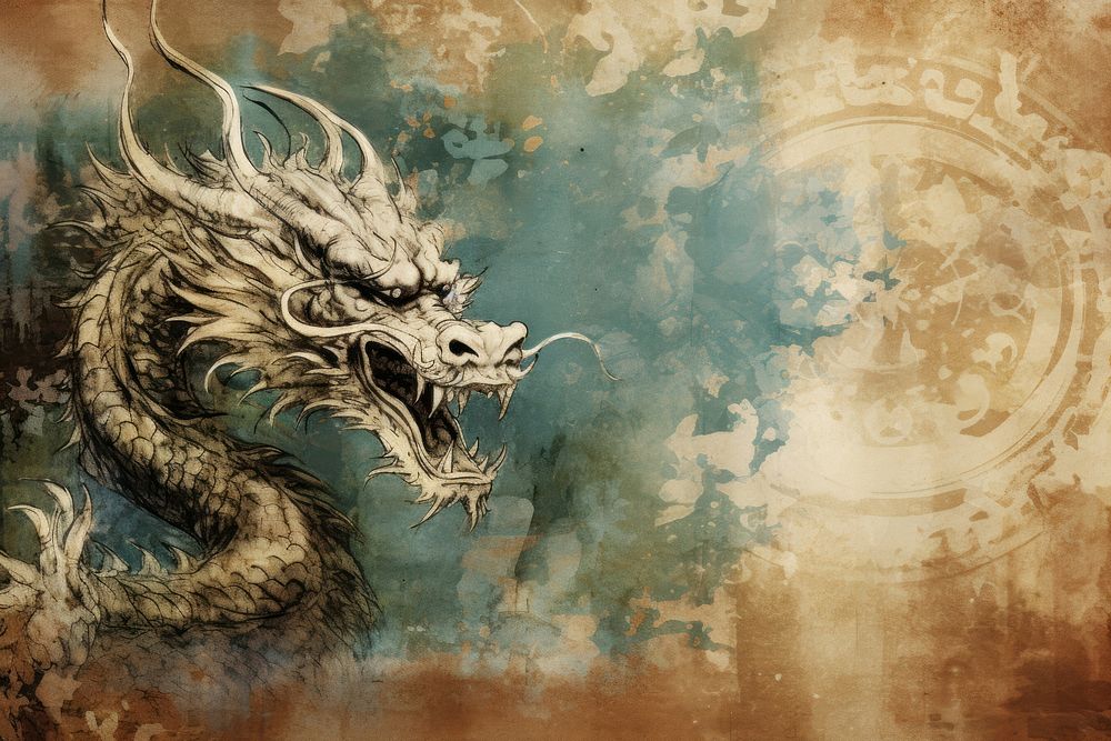 Chinese dragon backgrounds representation creativity. AI generated Image by rawpixel.