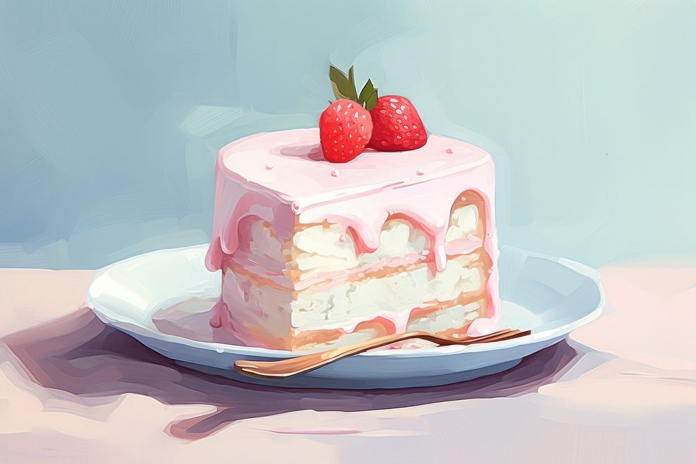 PNG Cake dessert cream fruit. AI generated Image by rawpixel.