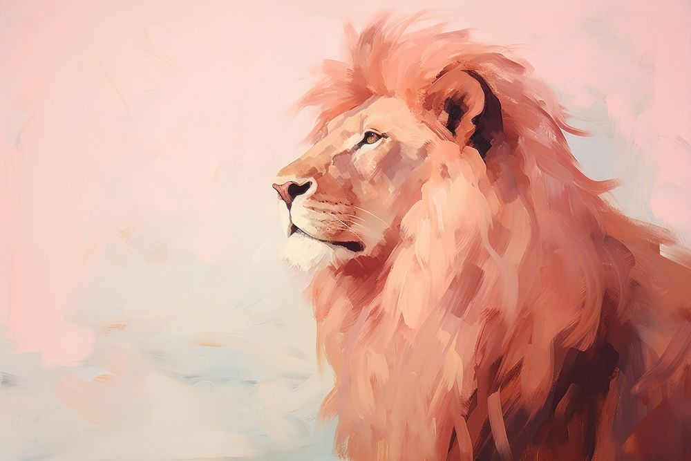 PNG Lion mammal animal creativity. AI generated Image by rawpixel.