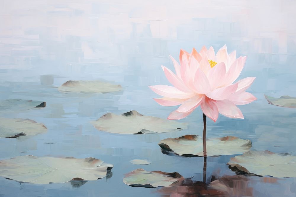 PNG Lotus flower plant lily. AI generated Image by rawpixel.