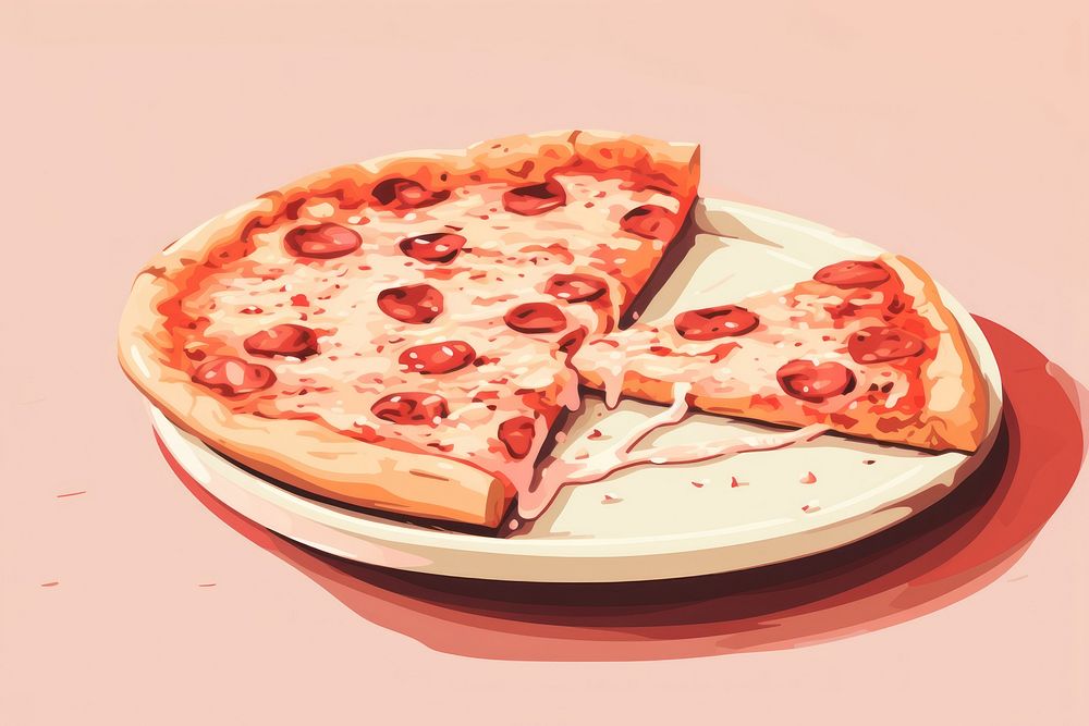 PNG Pizza dessert food pepperoni. AI generated Image by rawpixel.