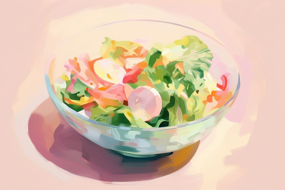 PNG Salad plant food bowl. AI generated Image by rawpixel.