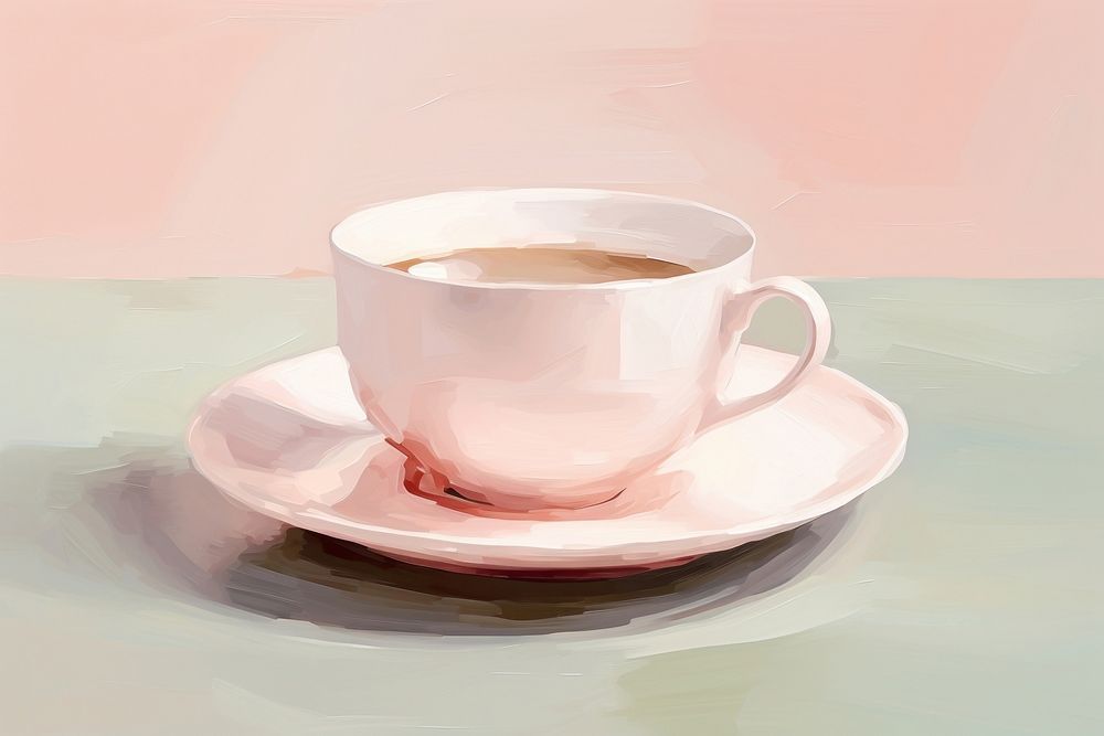 PNG Tea saucer coffee drink. AI generated Image by rawpixel.