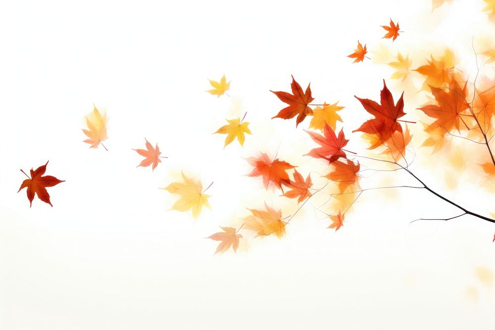 Autumn leaves backgrounds falling maple. AI generated Image by rawpixel.