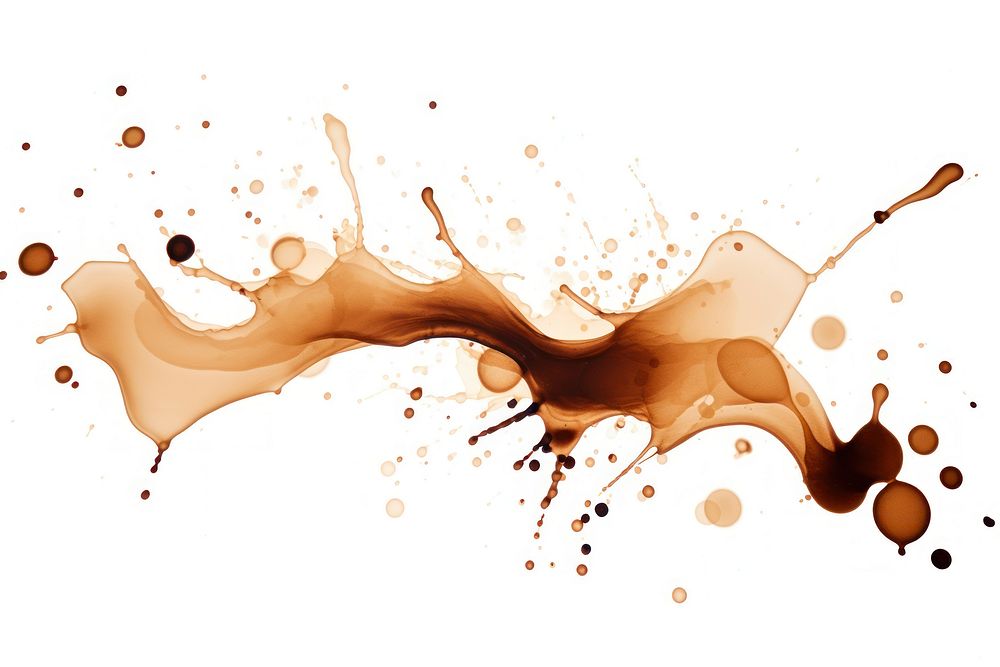 Blots of coffee backgrounds ink white background. AI generated Image by rawpixel.