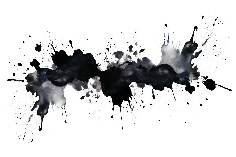 Blots of ink white background splattered creativity. AI generated Image by rawpixel.