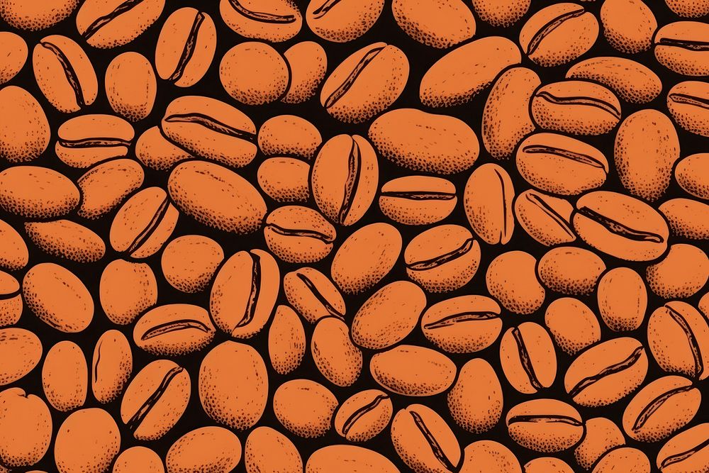 Coffee beans backgrounds repetition abundance. AI generated Image by rawpixel.