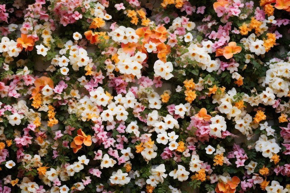 PNG Climber flowers wall backgrounds outdoors blossom. AI generated Image by rawpixel.