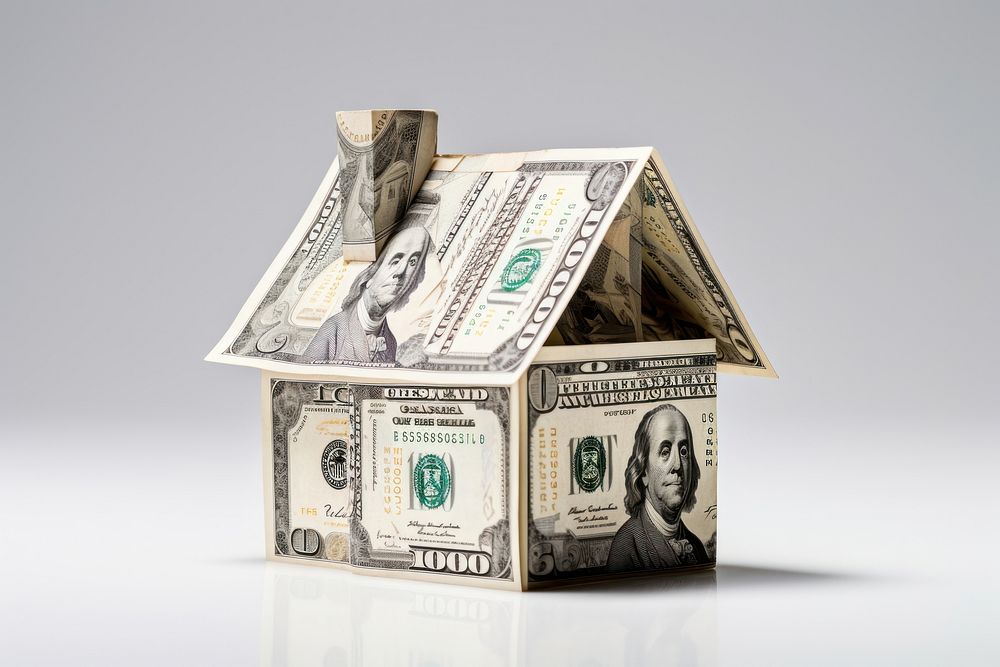 Dollar bills money house architecture. AI generated Image by rawpixel.