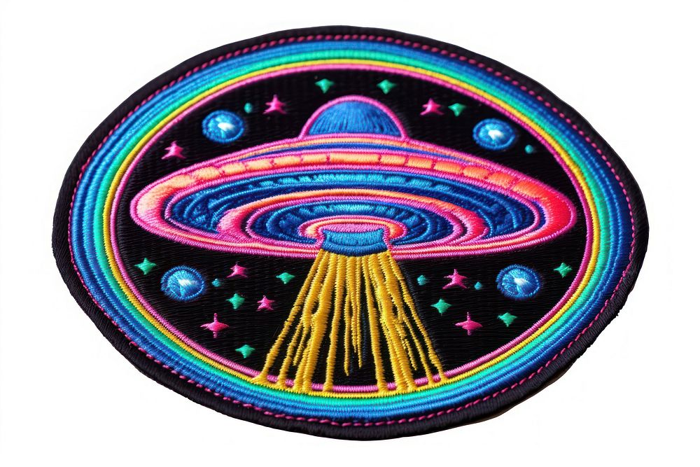 UFO clothing pattern sombrero. AI generated Image by rawpixel.