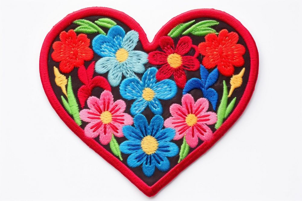 Embroidery pattern craft red. AI generated Image by rawpixel.