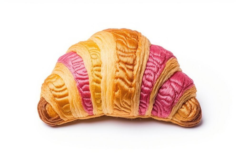 Croissant clothing food white background. AI generated Image by rawpixel.
