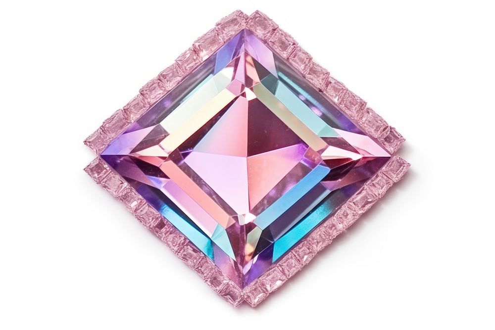 Diamond gemstone amethyst jewelry. AI generated Image by rawpixel.