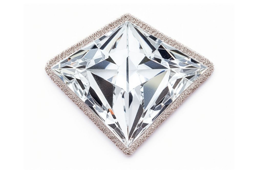 Diamond ring gemstone jewelry white background. AI generated Image by rawpixel.