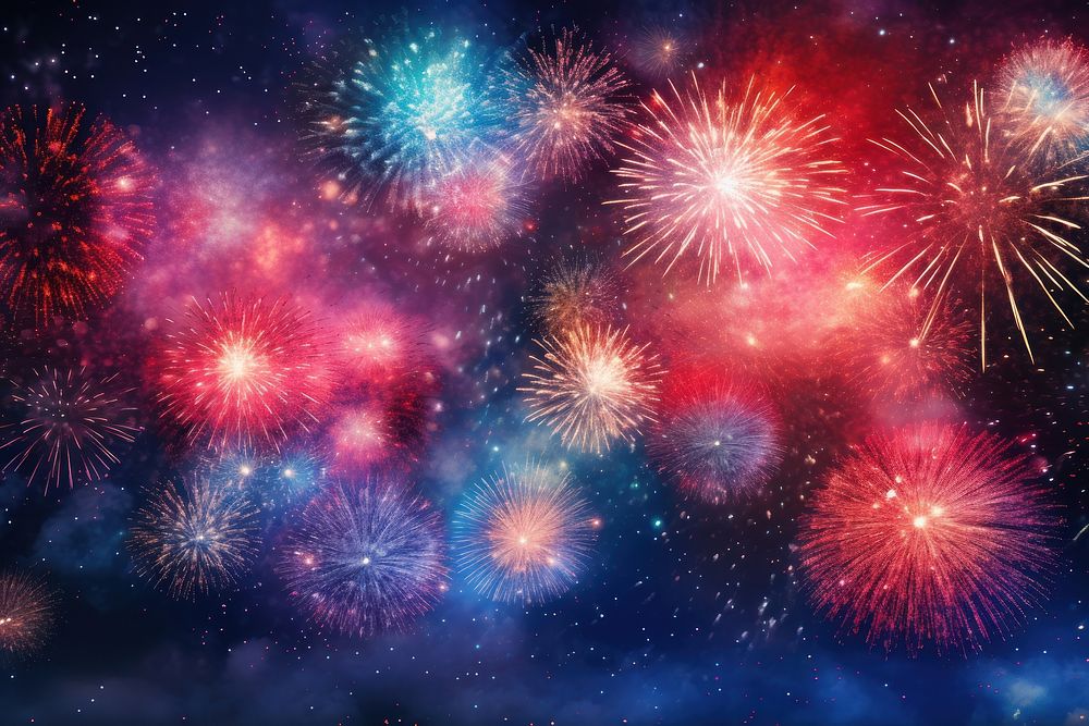 Fireworks background backgrounds universe outdoors. AI generated Image by rawpixel.