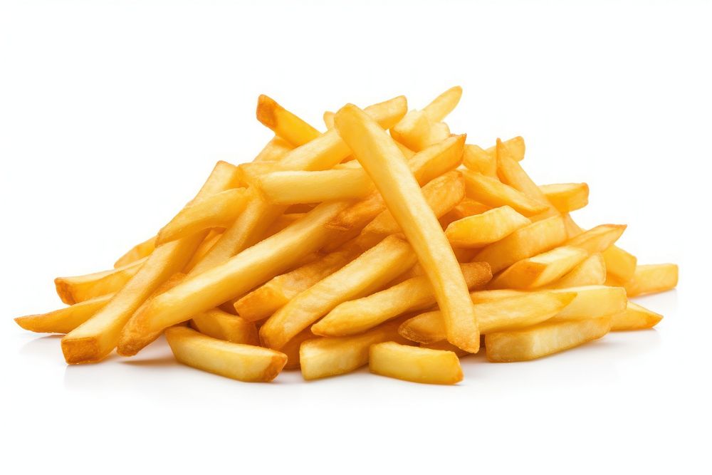 Frenchfries food white background condiment. AI generated Image by rawpixel.