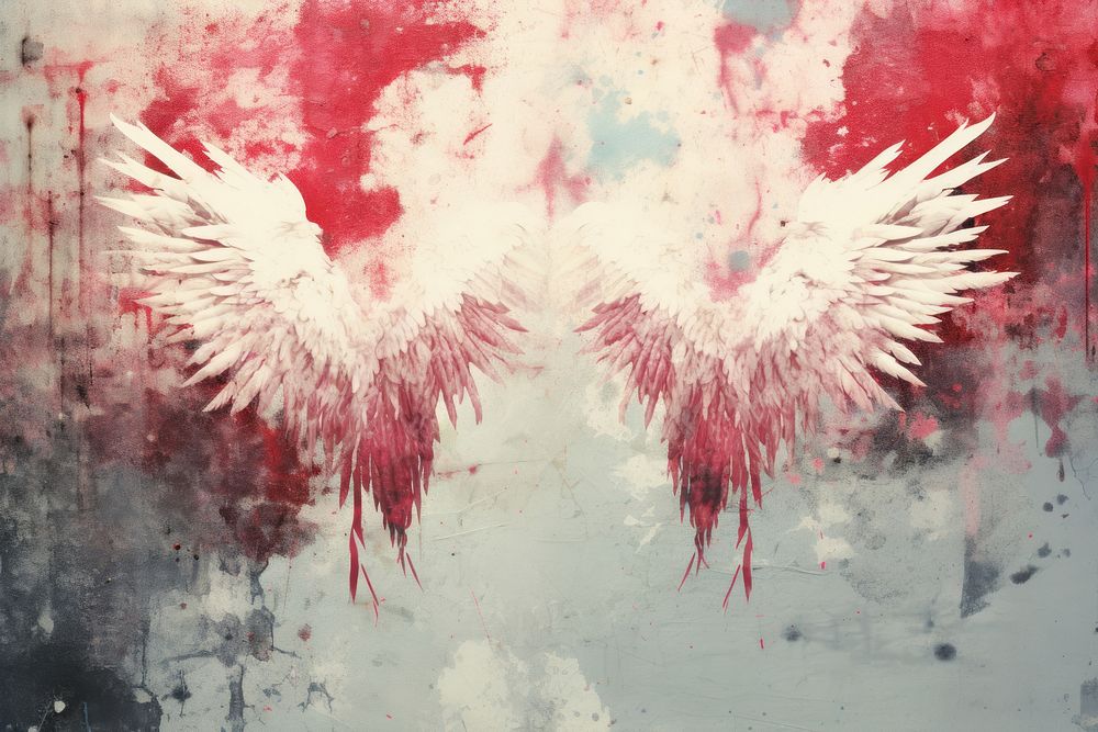 Angels backgrounds painting bird. AI generated Image by rawpixel.