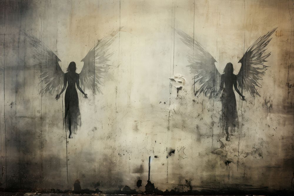 Angels painting art representation. AI generated Image by rawpixel.
