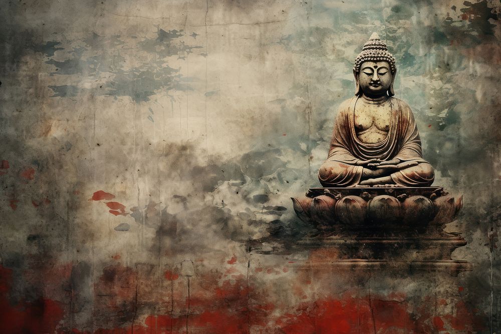 Buddhism art representation spirituality. AI generated Image by rawpixel.