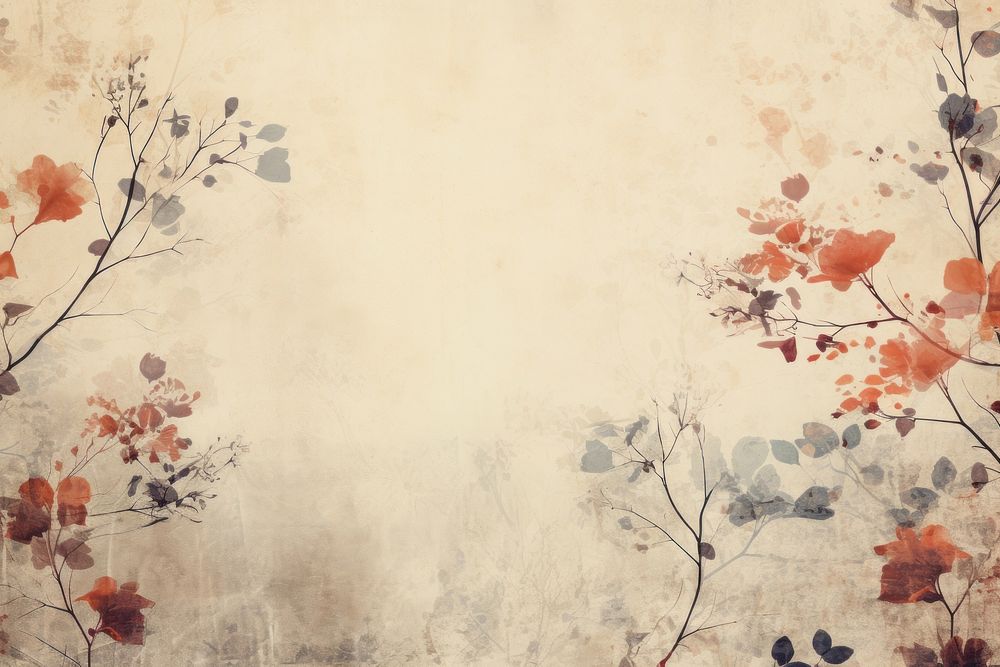 Botanical pattern backgrounds painting texture. AI generated Image by rawpixel.
