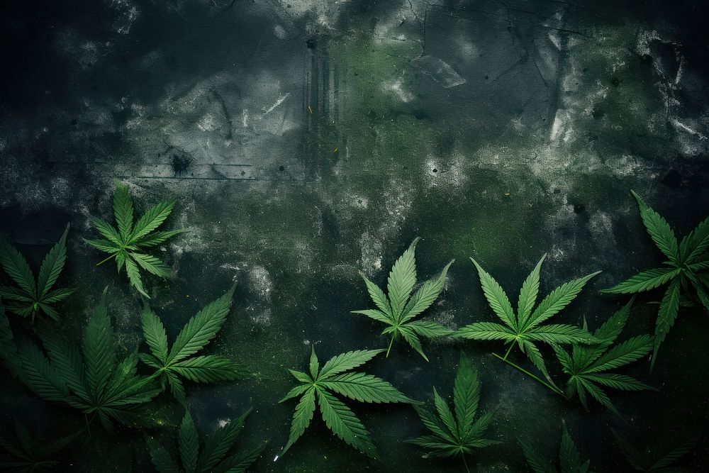 Cannabis leaves backgrounds plant vegetation. AI generated Image by rawpixel.