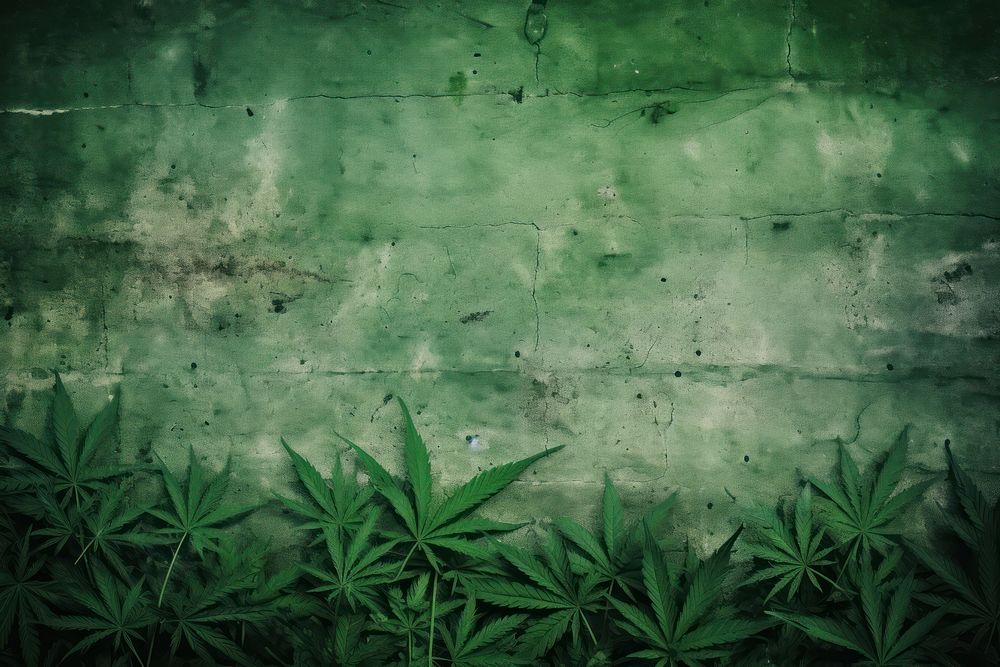 Cannabis leaves backgrounds grunge plant. AI generated Image by rawpixel.