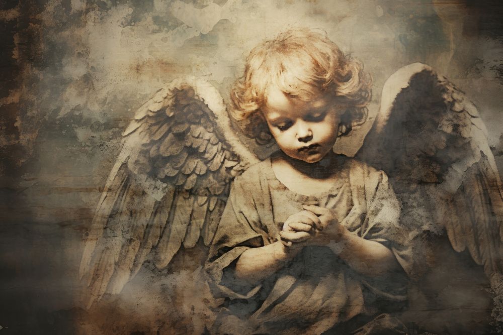 Cherub angel baby representation. AI generated Image by rawpixel.