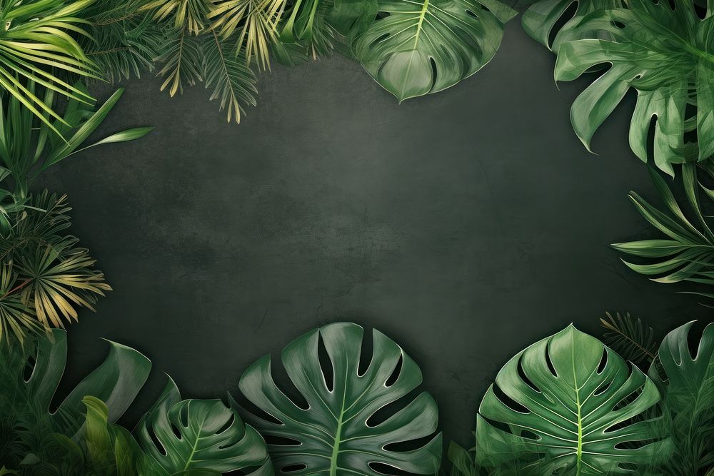 Monstera leaves green backgrounds outdoors. AI generated Image by rawpixel.