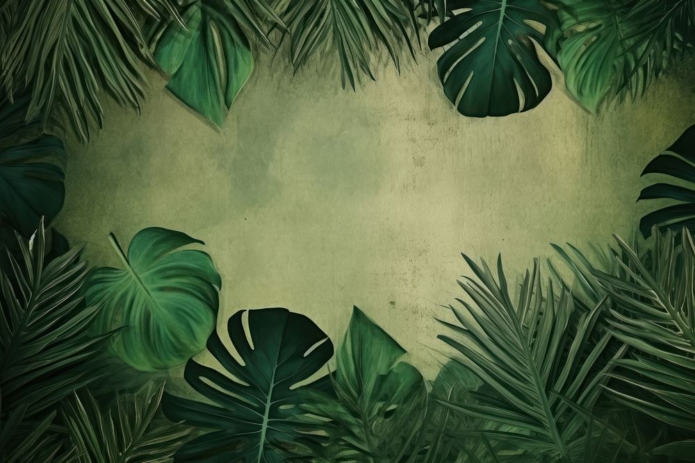 Monstera leaves green backgrounds vegetation. AI generated Image by rawpixel.