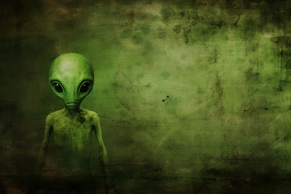 Alien green darkness portrait. AI generated Image by rawpixel.