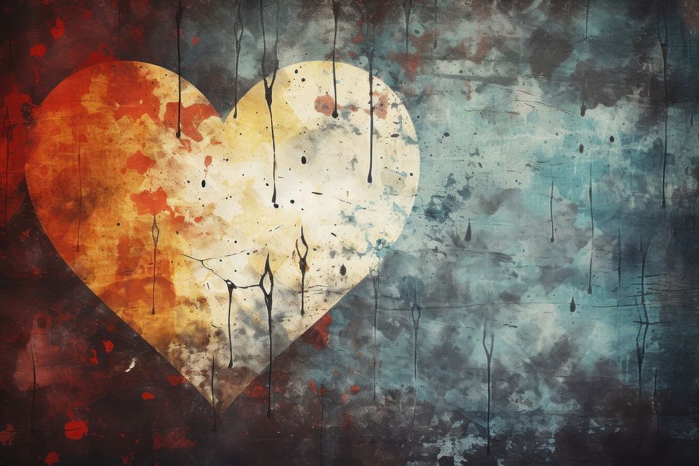 Heart backgrounds creativity weathered. AI generated Image by rawpixel.