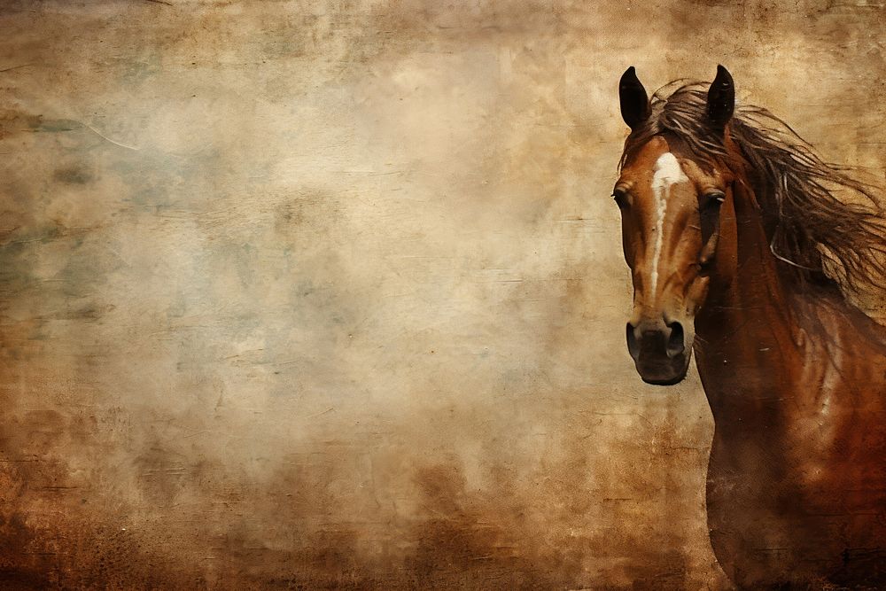 Horse stallion painting animal. AI generated Image by rawpixel.