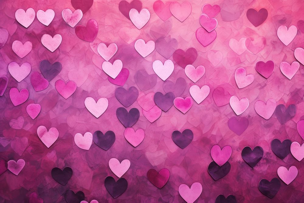 Hearts backgrounds purple petal. AI generated Image by rawpixel.