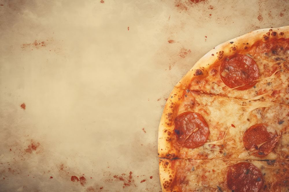 Pizza food pepperoni flatbread. AI generated Image by rawpixel.