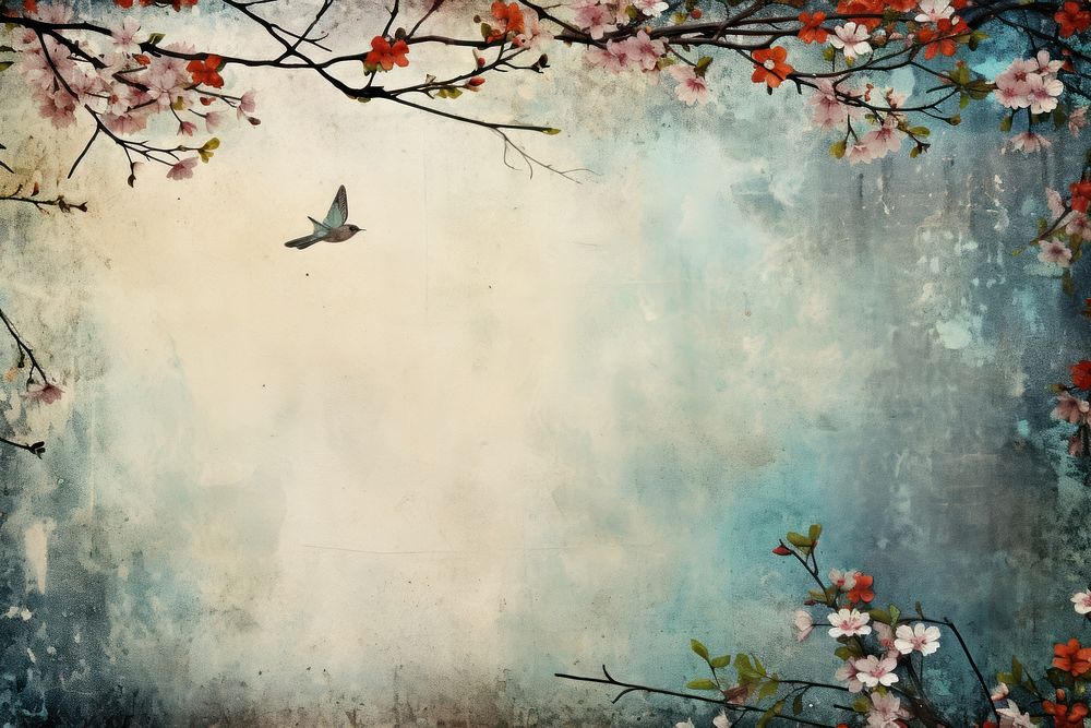 Spring backgrounds outdoors painting. AI generated Image by rawpixel.