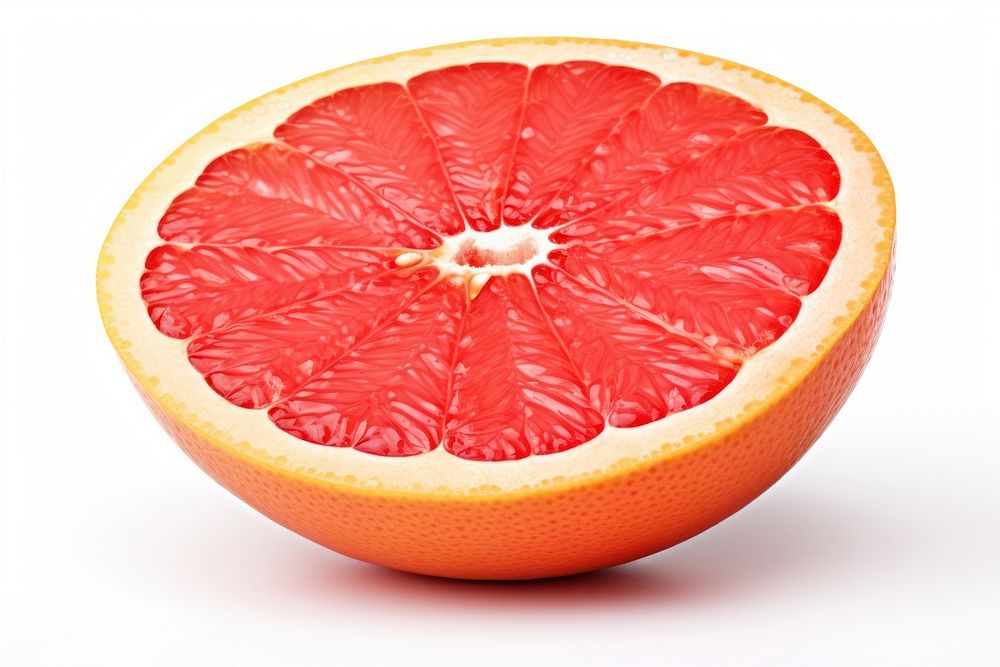 Half of grapefruit plant food white background. AI generated Image by rawpixel.