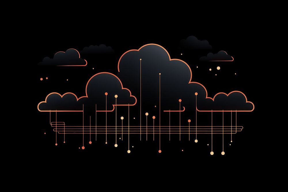 Cloud computing backgrounds diagram line. AI generated Image by rawpixel.