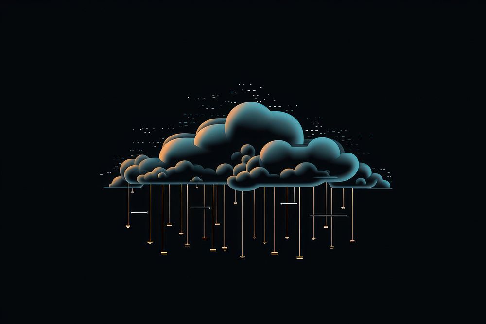 Cloud computing illuminated technology creativity. AI generated Image by rawpixel.