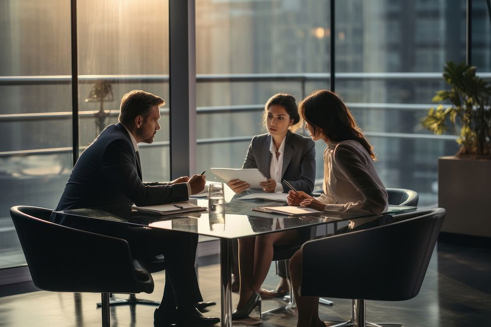 Three office workers discussing meeting | Premium Photo - rawpixel