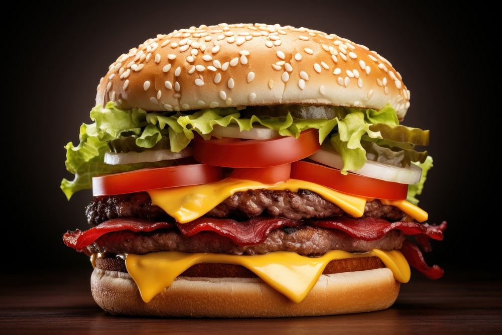 Burger restaurant food hamburger fast food. AI generated Image by rawpixel.