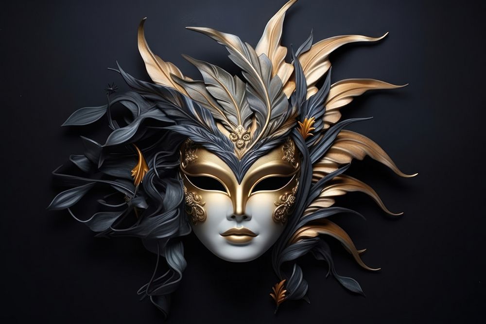 Carnival mask black background representation | Premium Photo - rawpixel