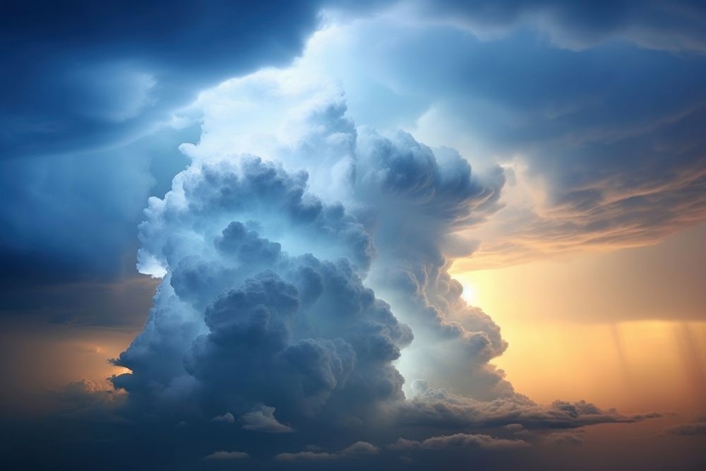 Cumulonimbus sky outdoors nature. AI generated Image by rawpixel.