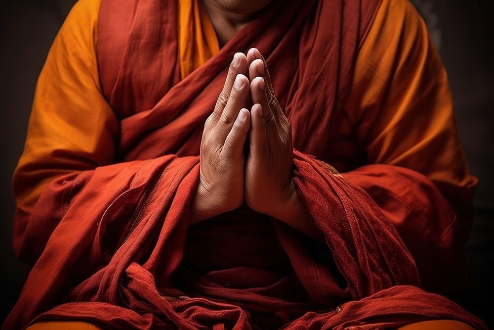 Hand praying monk spirituality meditating. | Premium Photo - rawpixel