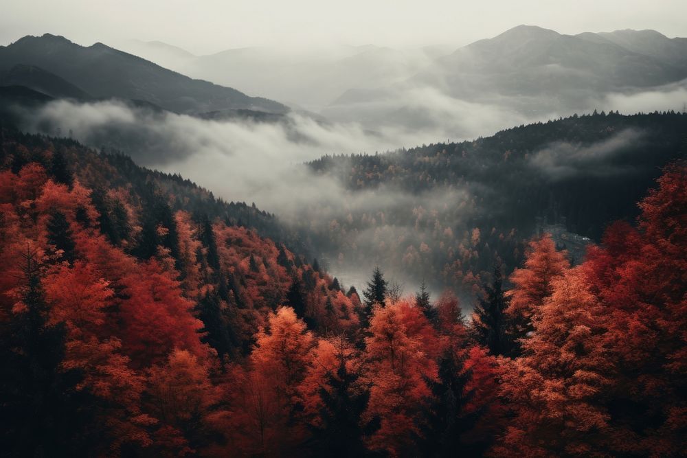  Nature background autumn outdoors forest. AI generated Image by rawpixel.