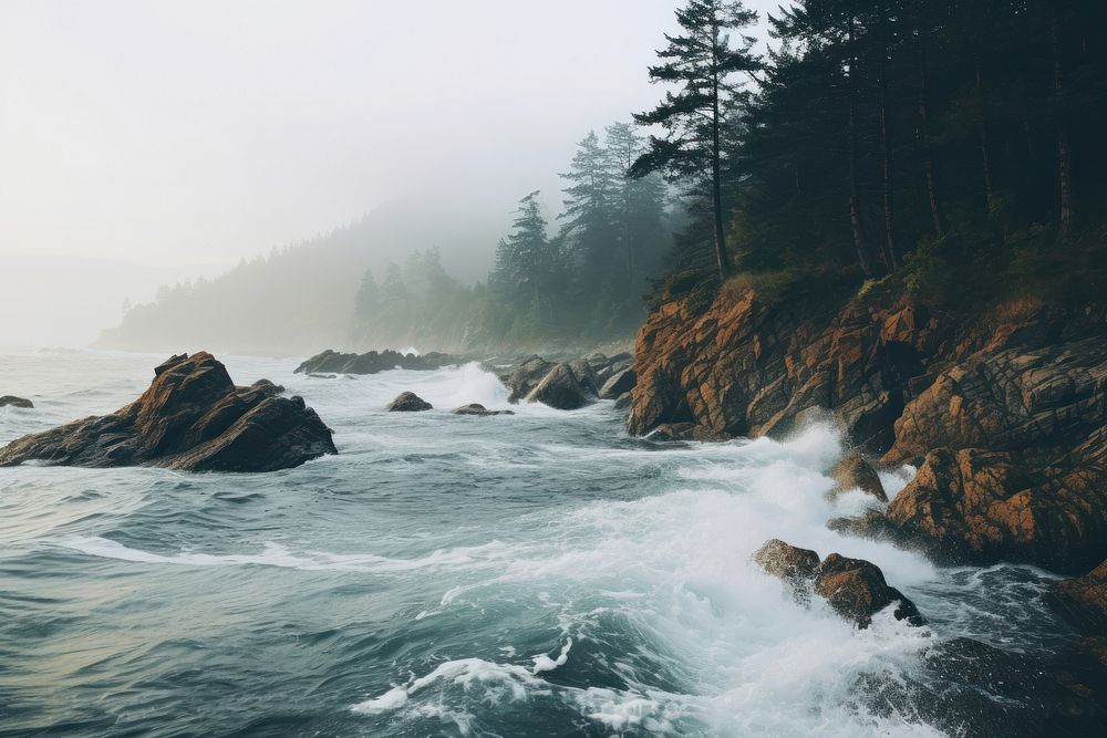  Nature background ocean landscape outdoors. AI generated Image by rawpixel.
