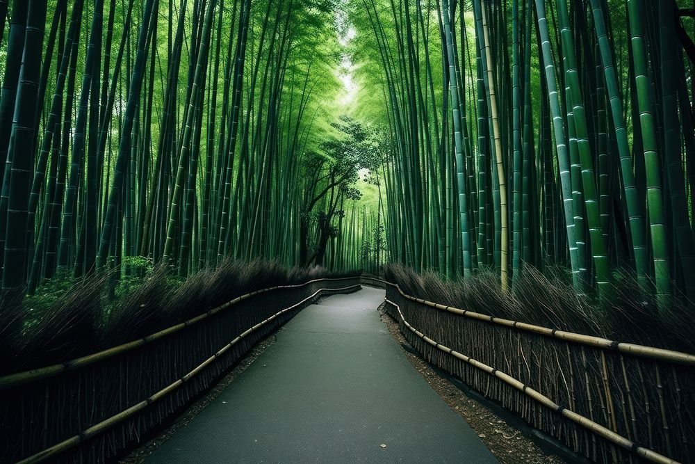  Nature background bamboo outdoors forest. AI generated Image by rawpixel.