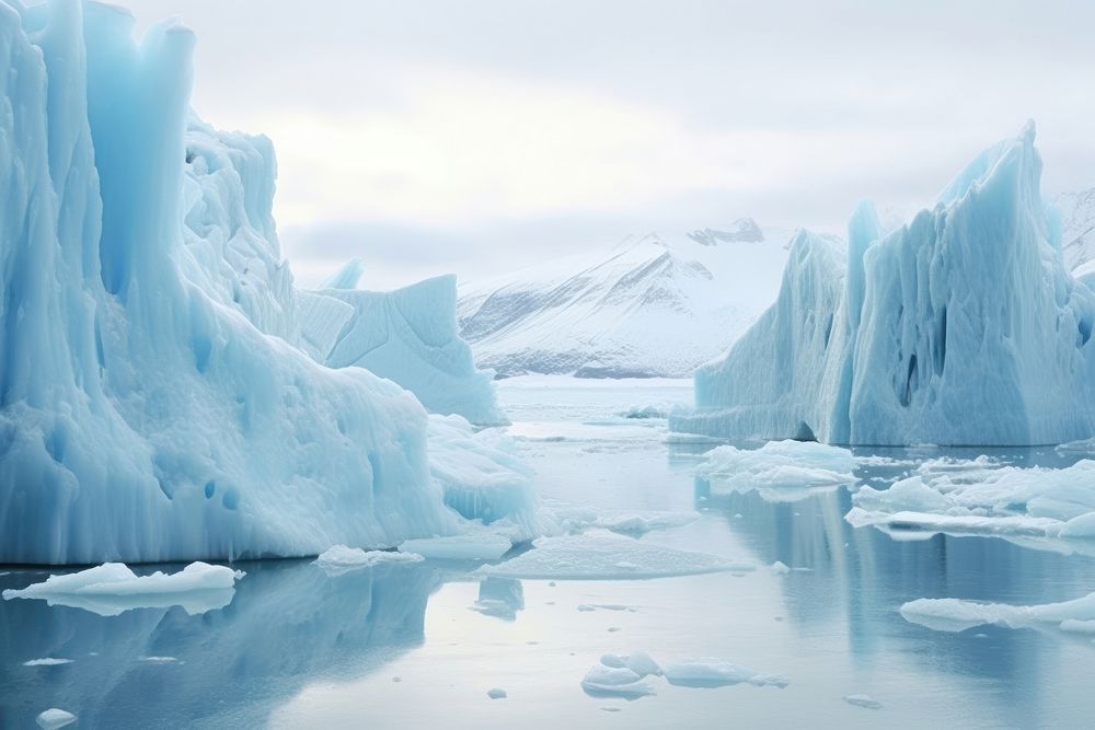  Nature background glacier landscape mountain. AI generated Image by rawpixel.